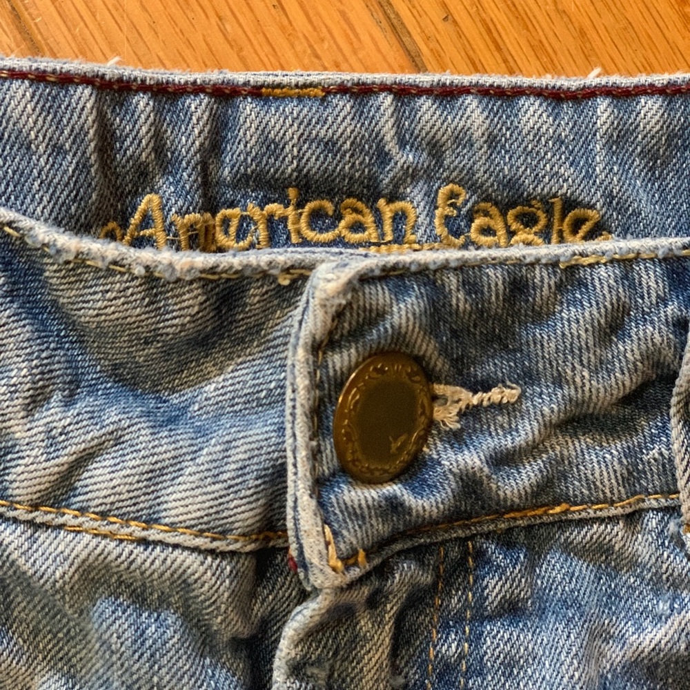 Vtg American Eagle AE Jean Shorts Sz 2 - Picture 6 of 9